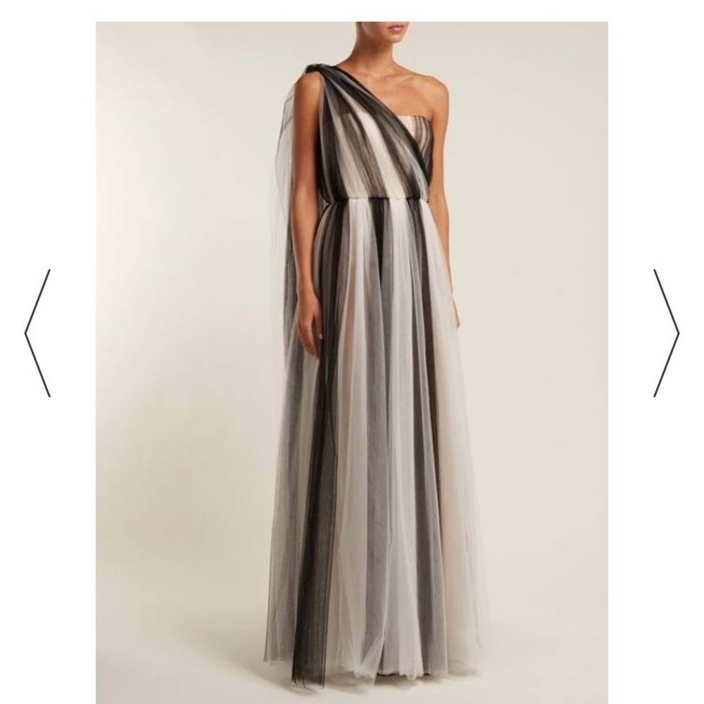 Carolina Herrera One Shoulder Tulle Gown Size 8